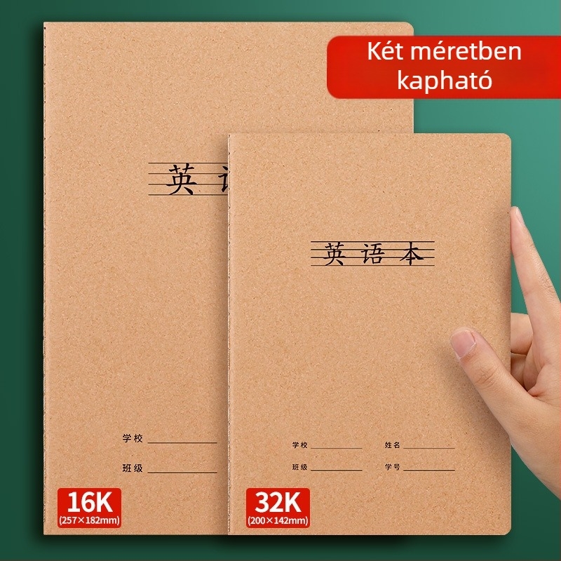 16K méretű angol szókincs gyakorló könyv általános- és középiskolás diákok számára