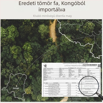Kétoldalas vágódeszka ebonyszantálfából, tömörfa, konyhai használatra