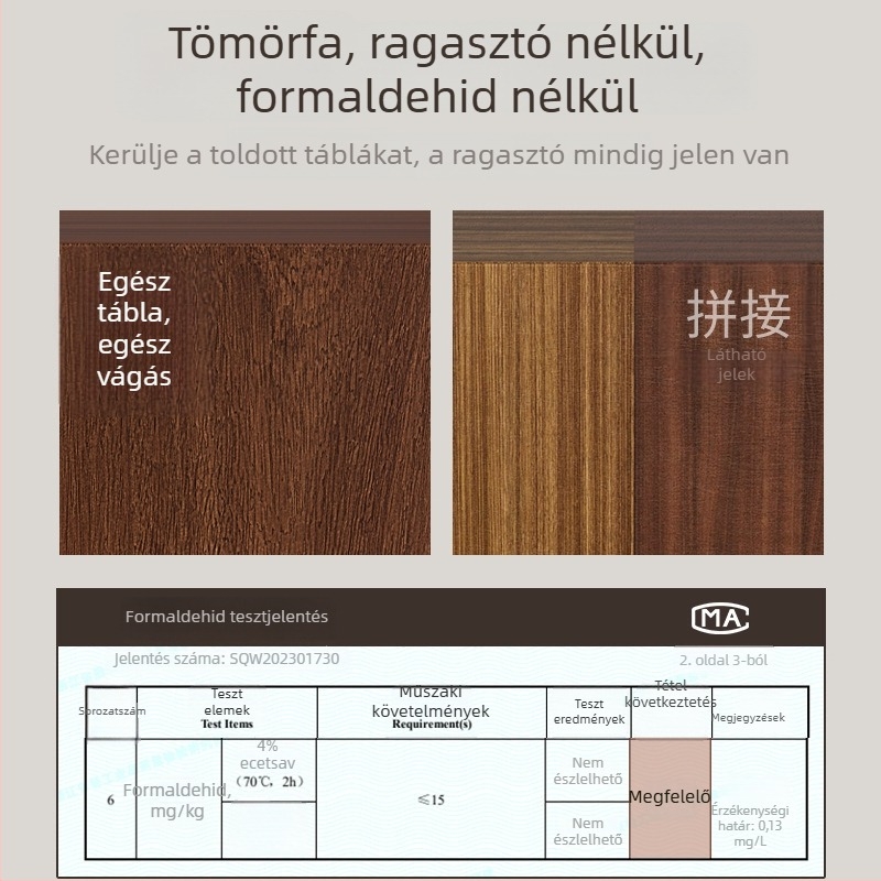 Kétoldalas vágódeszka ebonyszantálfából, tömörfa, konyhai használatra