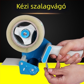 Kézi doboz-záró ragasztószalagvágó, fémszerkezet, 60 mm szélességig