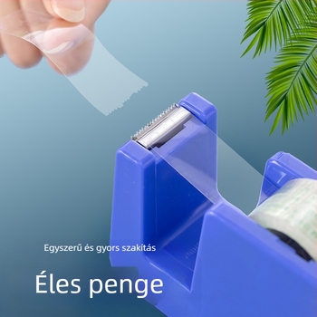 Vastagított átlátszó szalagvágó állvánnyal, kis méretű WC-122