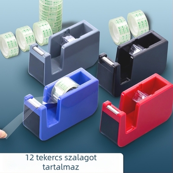 Vastagított átlátszó szalagvágó állvánnyal, kis méretű WC-122
