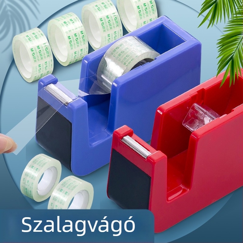 Vastagított átlátszó szalagvágó állvánnyal, kis méretű WC-122