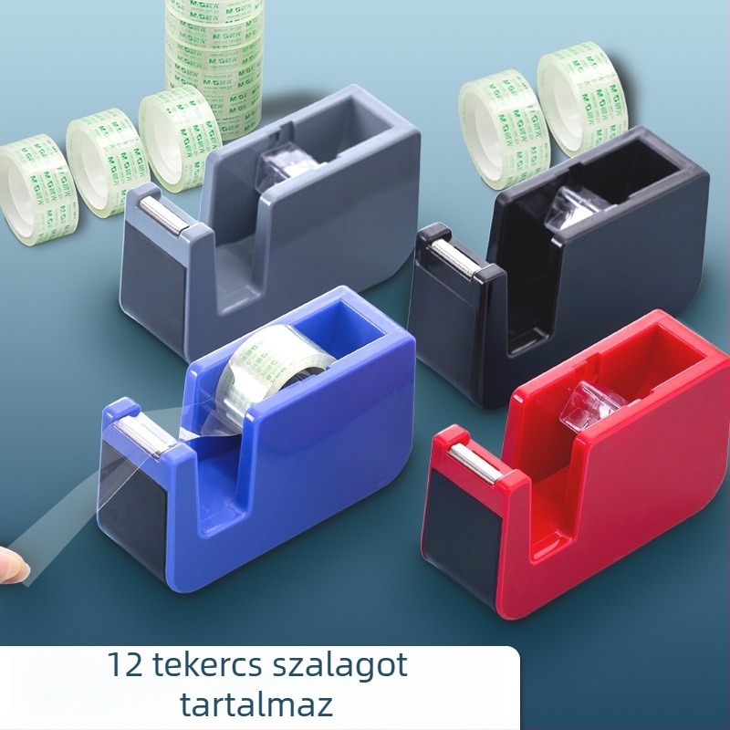 Vastagított átlátszó szalagvágó állvánnyal, kis méretű WC-122