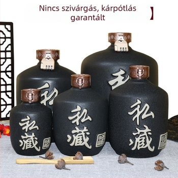 25 kg kerámia likőrrüveg, üres, kínai stílusú háztartási használatra, retro kis zárt edény