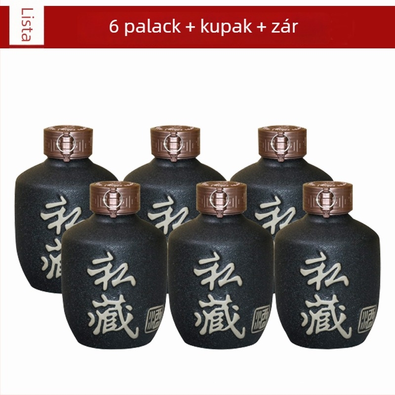 25 kg kerámia likőrrüveg, üres, kínai stílusú háztartási használatra, retro kis zárt edény