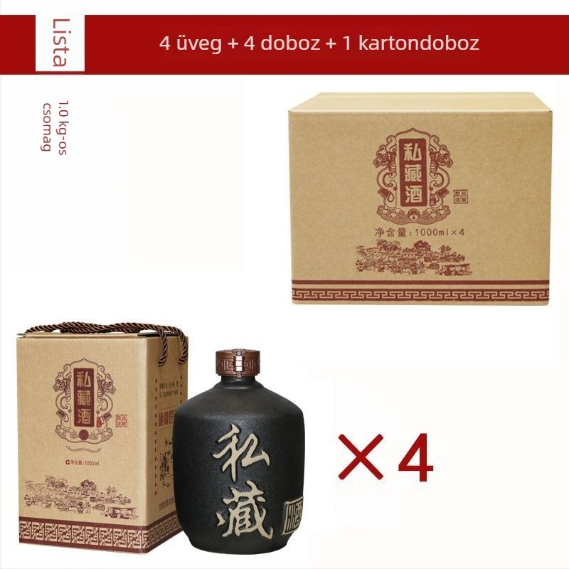 25 kg kerámia likőrrüveg, üres, kínai stílusú háztartási használatra, retro kis zárt edény