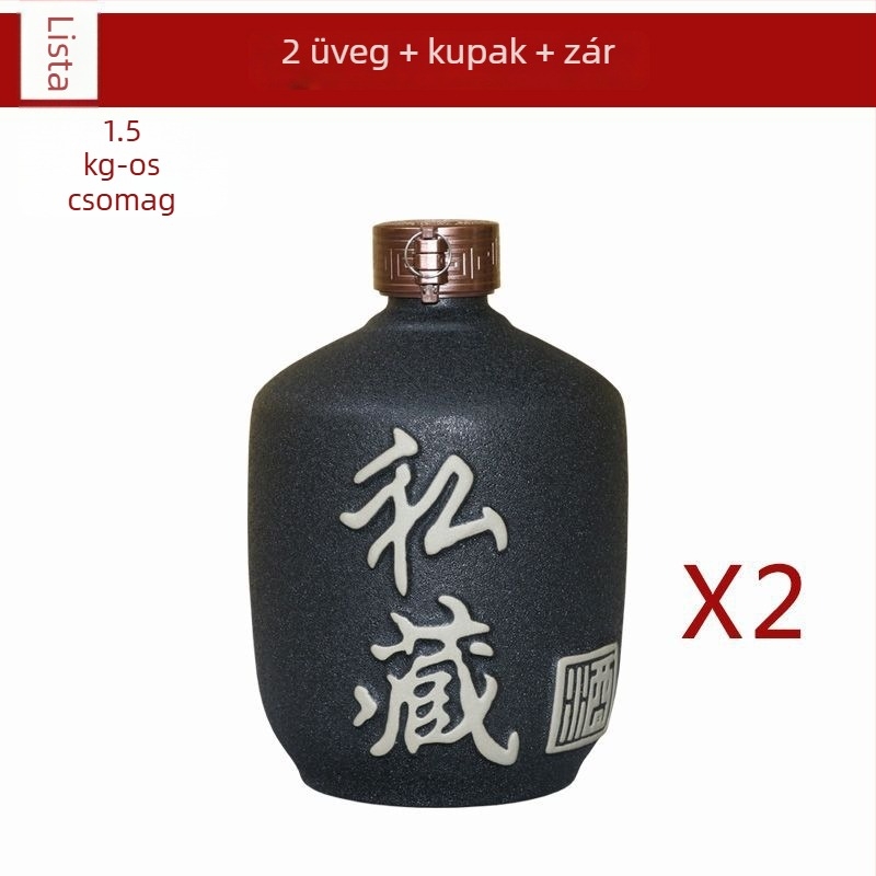 25 kg kerámia likőrrüveg, üres, kínai stílusú háztartási használatra, retro kis zárt edény