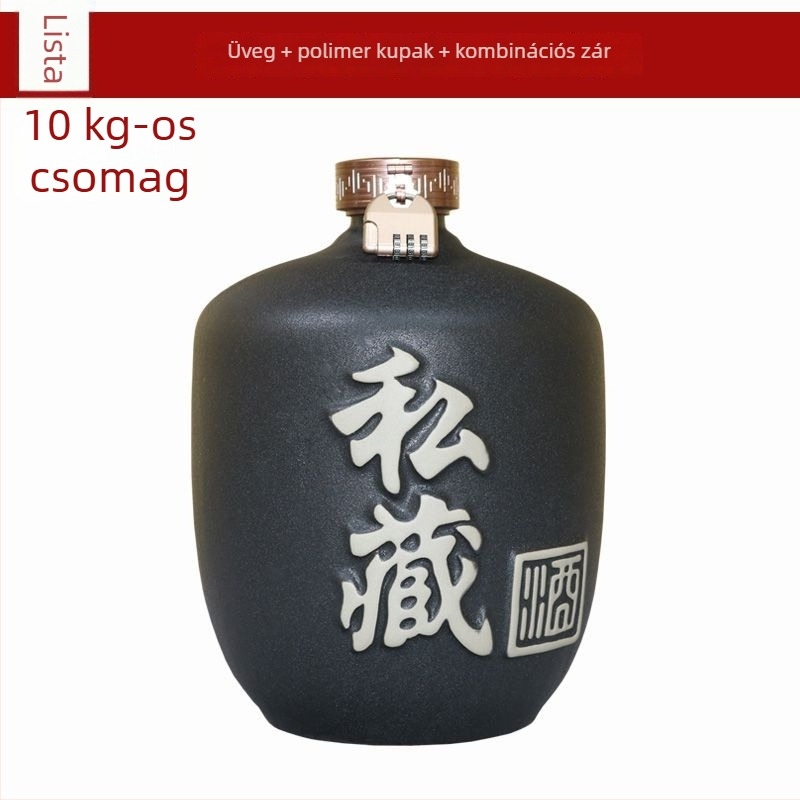 25 kg kerámia likőrrüveg, üres, kínai stílusú háztartási használatra, retro kis zárt edény