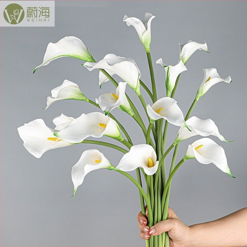 Mini EVA anyagú Calla Lily díszvirág, kézben tartható, otthoni dekoráció