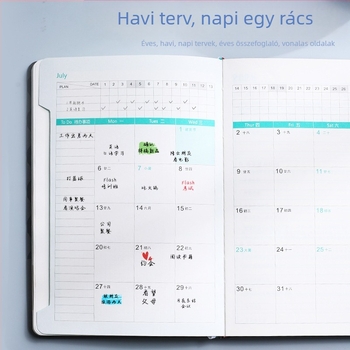 2026-os időtervező, 365 napos napló, naponta egy oldal, időgazdálkodás üzleti jegyzetfüzet