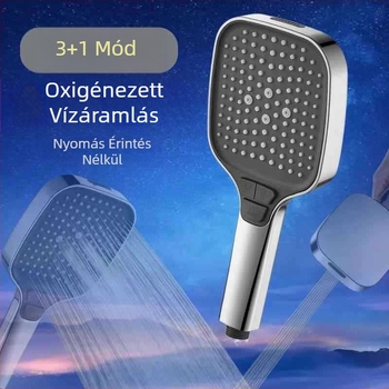 Nyomásnövelő zuhanyfej fürdőszobai vízmelegítővel, falra szerelhető, ABS anyag