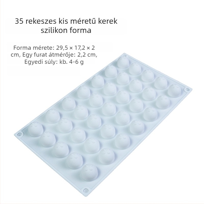 Gömb alakú szilikon forma mousse tortákhoz folyadékos töltéssel; gömbölyű jéggolyó forma csokoládé cukorkákhoz