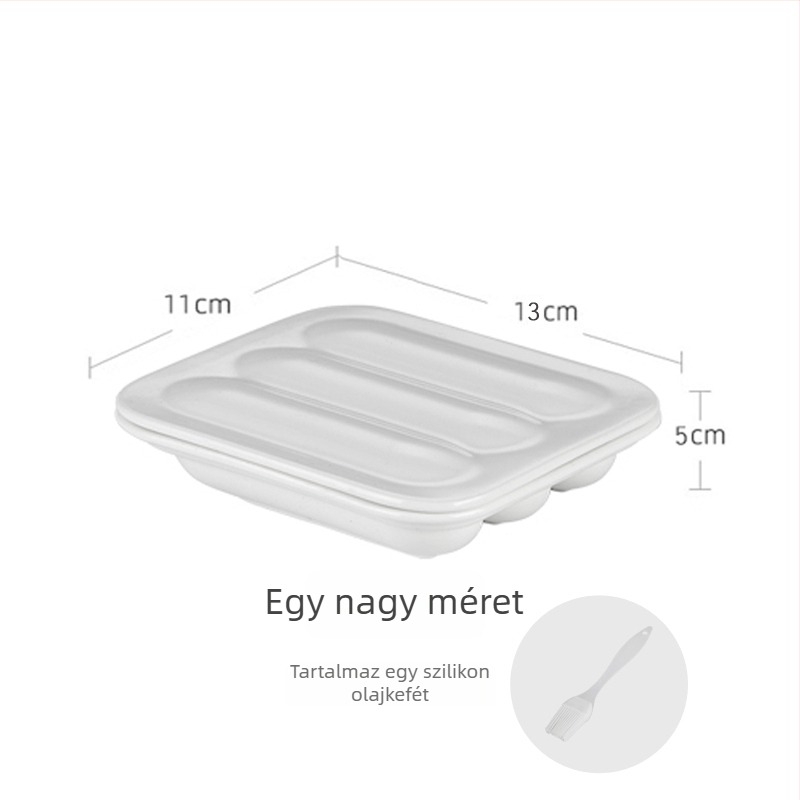 Kerámiás kolbász forma babáknak és gyerekeknek — kis méret, házi készítésű, gőzölésre és főzésre alkalmas