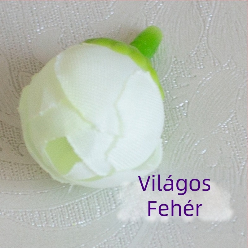 Mesterséges rózsa virágcsokor gyöngyös bimbókkal és csillag alakú díszítéssel esküvői és otthoni dekorációhoz