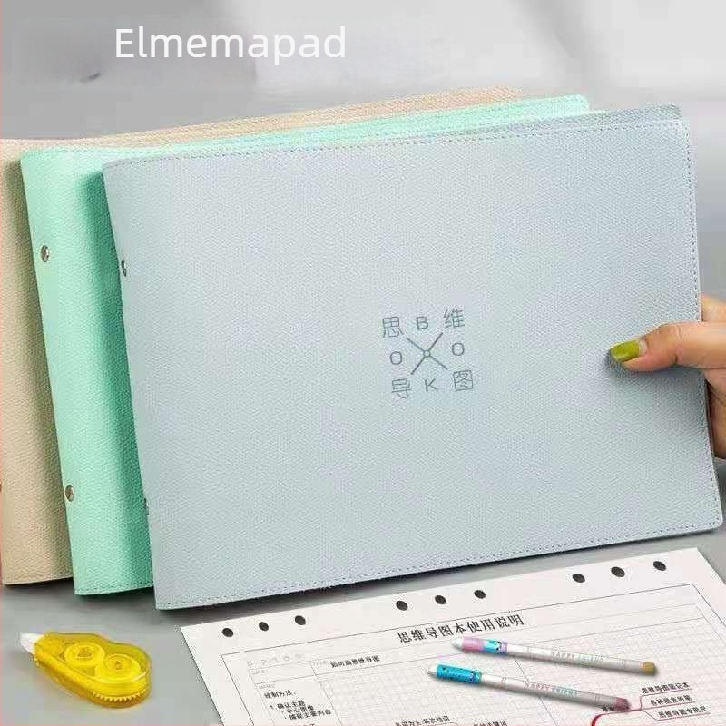 A4-es gondolattérkép notesz, üzleti stílusú, B5-formátum, négyzetrácsos papír, egyetemistáknak