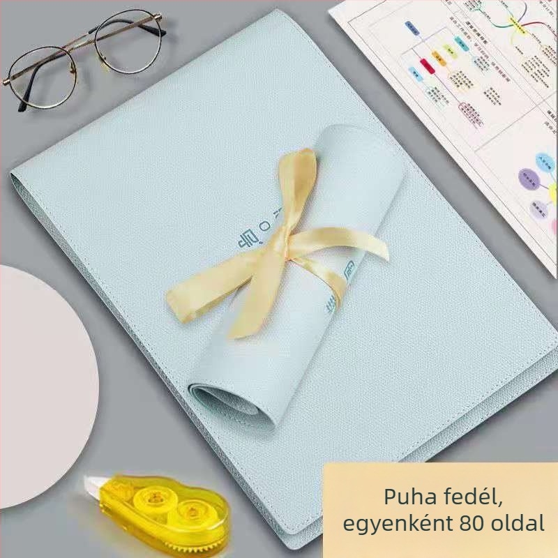 A4-es gondolattérkép notesz, üzleti stílusú, B5-formátum, négyzetrácsos papír, egyetemistáknak