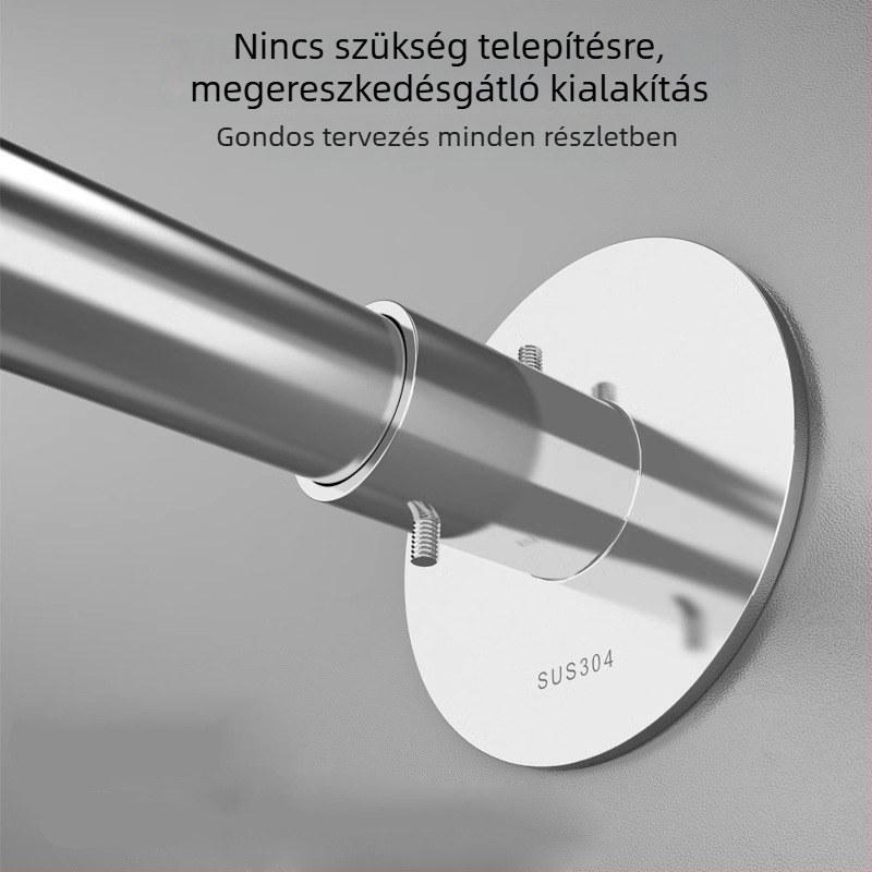Ívelt, hajtogatható mágneses zuhanyfüggöny készlet L-alakú zuhanykabinhoz, vastagabb vízálló fürdőszobai függöny