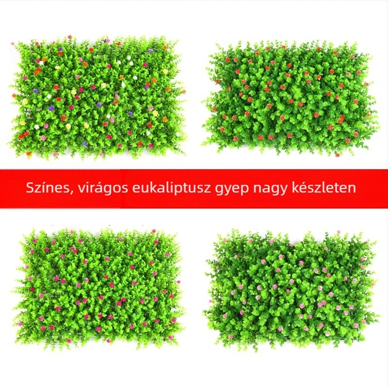 Műnövény fal, gyep, művirág fal, kültéri dekorációhoz, rendkívül realisztikus.
