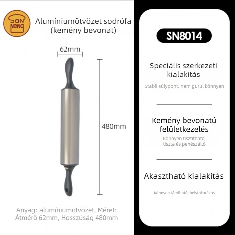 Állítható nyújtófa tésztához és gyoza lapok készítéséhez SN8014 SN8012