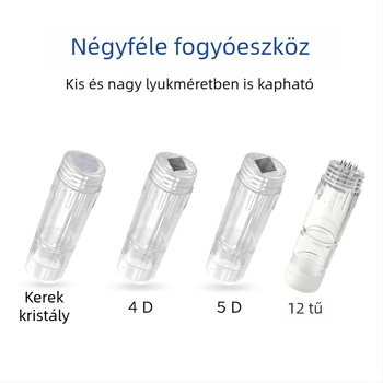 Kona Skin H2 vízoldékony elektromos nano kristály fej – kerek chip és kerek nano kapszula, fogyó alkatrész otthoni szépségápolási eszközhöz