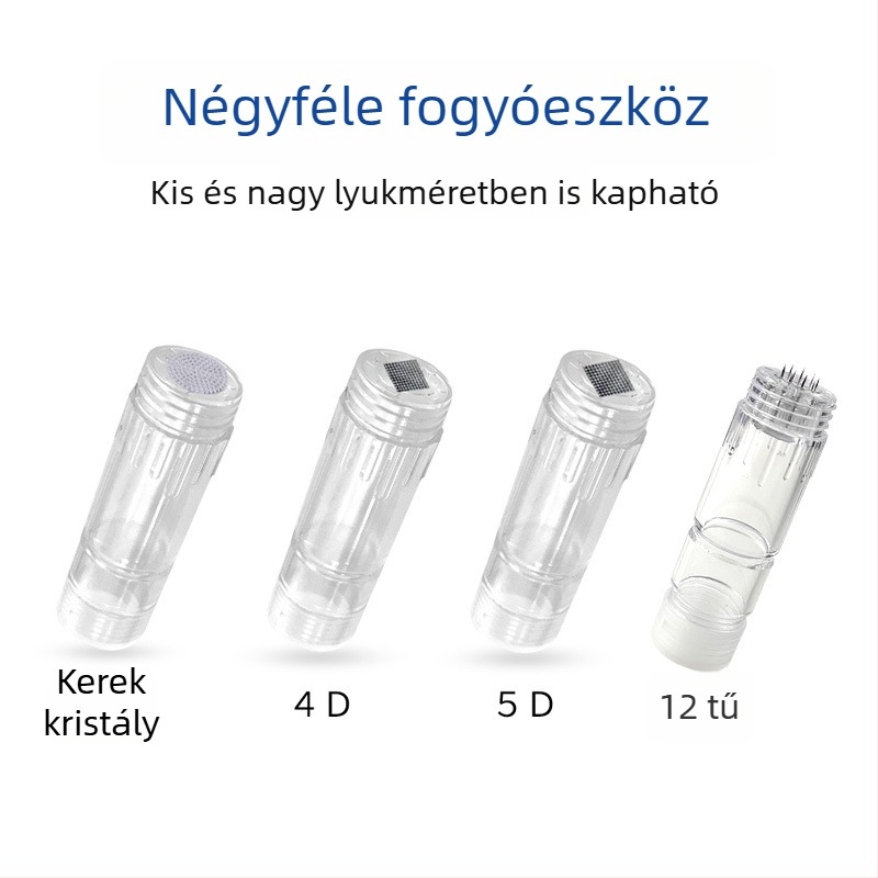 Kona Skin H2 vízoldékony elektromos nano kristály fej – kerek chip és kerek nano kapszula, fogyó alkatrész otthoni szépségápolási eszközhöz