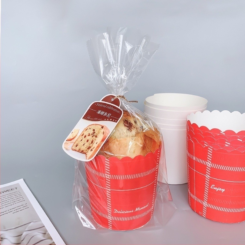 4 hüvelykes kör alakú papírmuffin-sütőforma, magas hőmérsékletnek ellenálló, vastag karácsonyi csomagolópapír alátét