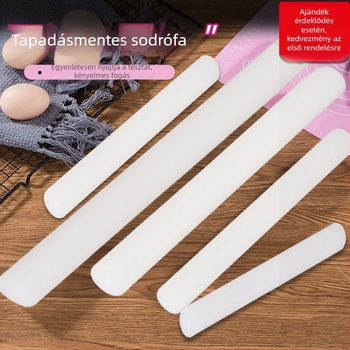 Fehér szilikon nyújtóhenger tésztához, nem tapad, gyóza és fondant használatra