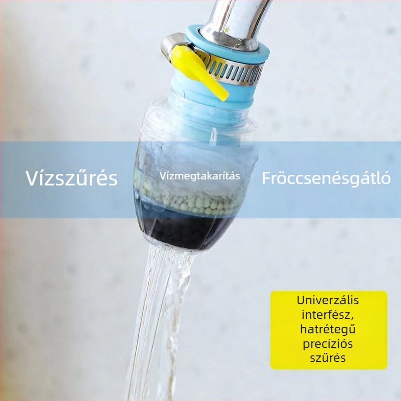 Csaptelep fröccsenés elleni szűrőeszköz konyhai hosszabbítóval és univerzális csatlakozóval