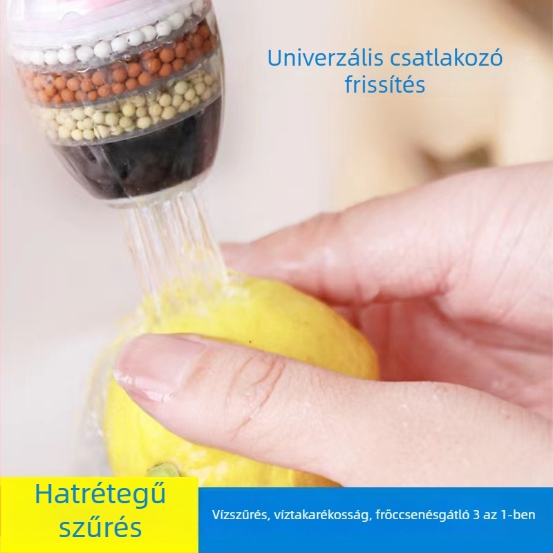 Csaptelep fröccsenés elleni szűrőeszköz konyhai hosszabbítóval és univerzális csatlakozóval