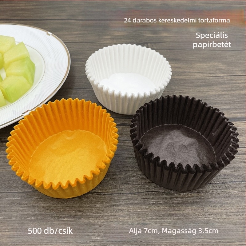 Süteményekhez és tortákhoz papíralapok, alapok muffinokhoz és tésztás poharakhoz; nagy, közepes és kicsi méretek; olajálló sütőpapíralapok; eper pohárpapír