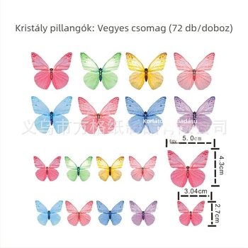 Kreatív tortadísz rizspapírból készült rózsával és kristályos pillangóval, többszínű waférpapír nyomtatáshoz