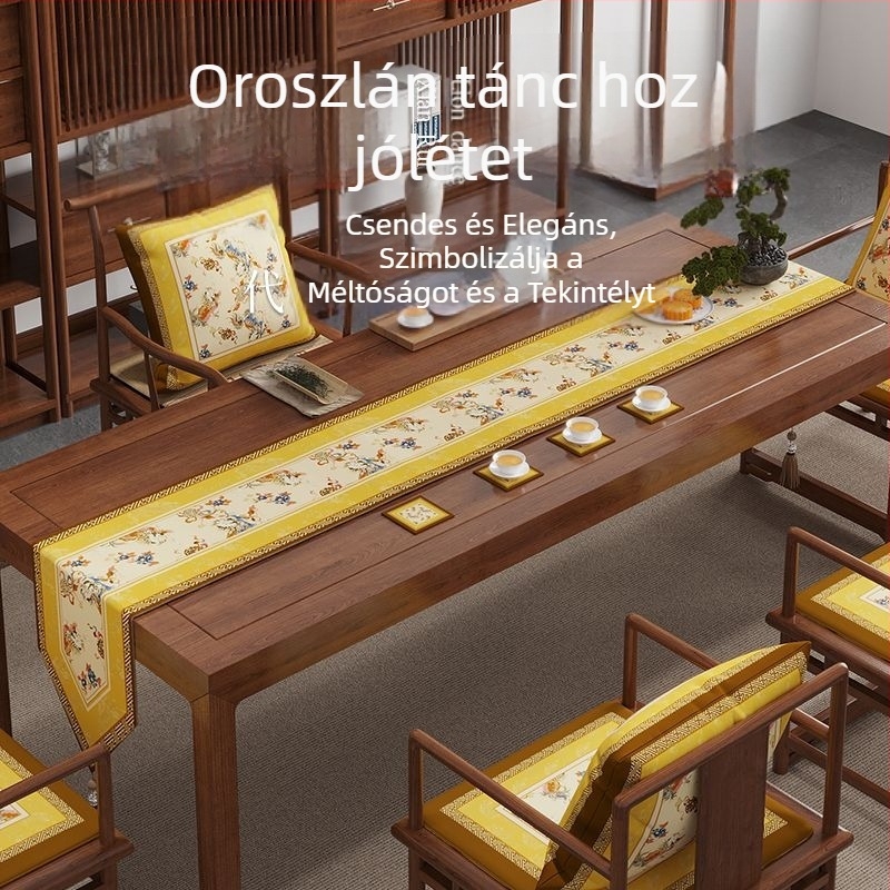 Új kínai Zen asztal zászló, Chenille teázáshoz készült alátét