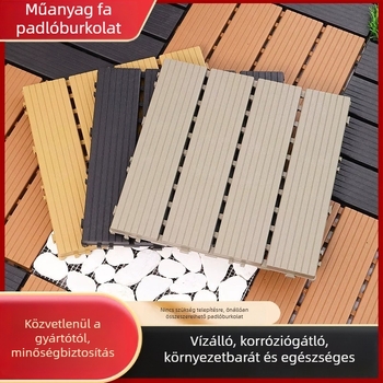 Összekapcsolható PVC padlólapok fa mintázattal, kültéri használatra – terasz és fürdőszoba, vízálló, csúszásmentes, kopásálló