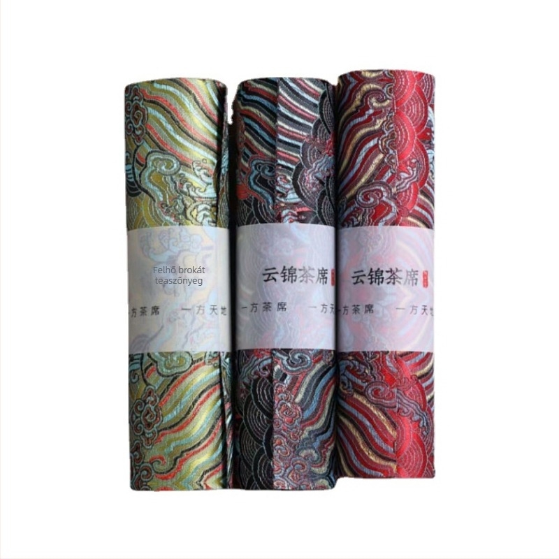 Kínai stílusú Zen Yunjin jacquard brokát teásasztal zászló és asztalterítő