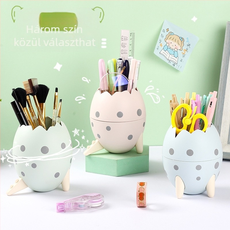 Dínótojás alakú tolltartó, nagy kapacitású irodai szervező, kozmetikai tároló, dekoratív elem