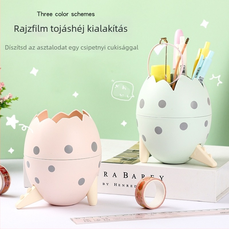 Dínótojás alakú tolltartó, nagy kapacitású irodai szervező, kozmetikai tároló, dekoratív elem