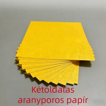 Vastag, kétszínű arany papír aranytallér hajtogatásához; aranypapír égéshez a holdnapi 1-én és 15-én; aranypor papír; lótusz hajtogatós papír; Qingming ünnepe