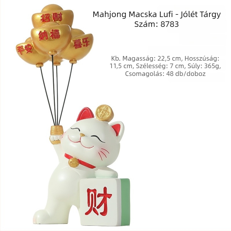 Kreatív, aranyos Mahjong szerencse macska telefon-tartó, asztali dekoráció, irodai ajándék, autóba is illik