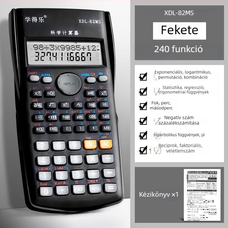 Tudományos számológép számvitel és pénzügy funkciókkal diákok számára
