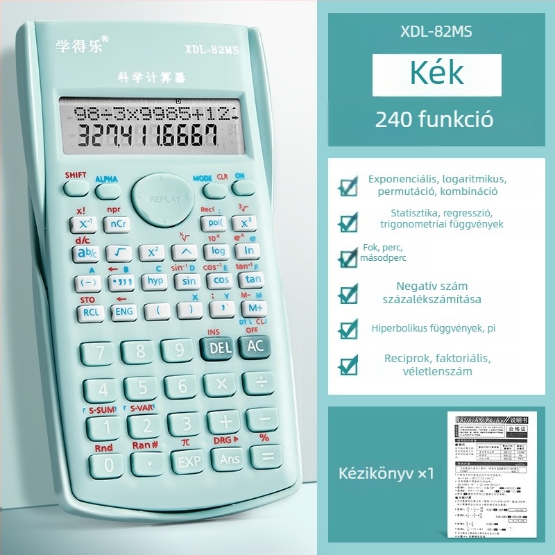 Tudományos számológép számvitel és pénzügy funkciókkal diákok számára