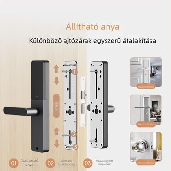 Fa ajtóhoz intelligens zár ujjlenyomat- és jelszós hozzáféréssel – otthon és iroda, fúrás nélkül