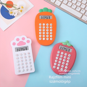 Mini zsebszámológép macska tappancs dizájnnal, diákoknak és irodai használatra