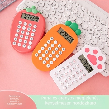 Mini zsebszámológép macska tappancs dizájnnal, diákoknak és irodai használatra