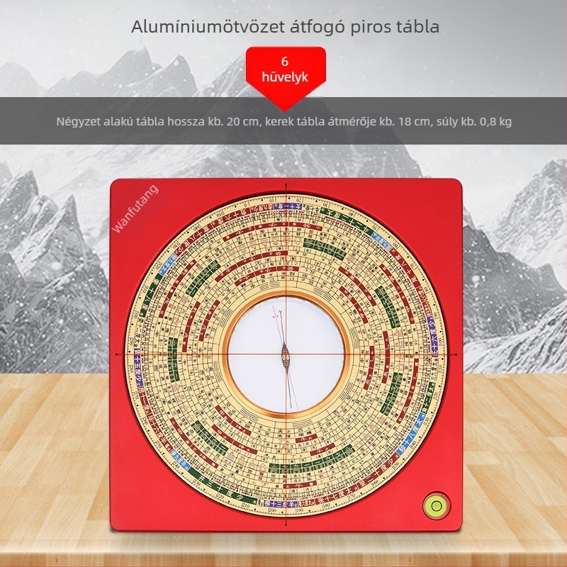 Wanfutang agat réz Tianchi 6.8 nagy pontosságú iránytű, három elemből álló három-az-egyben integrált lemez, tiszta réz