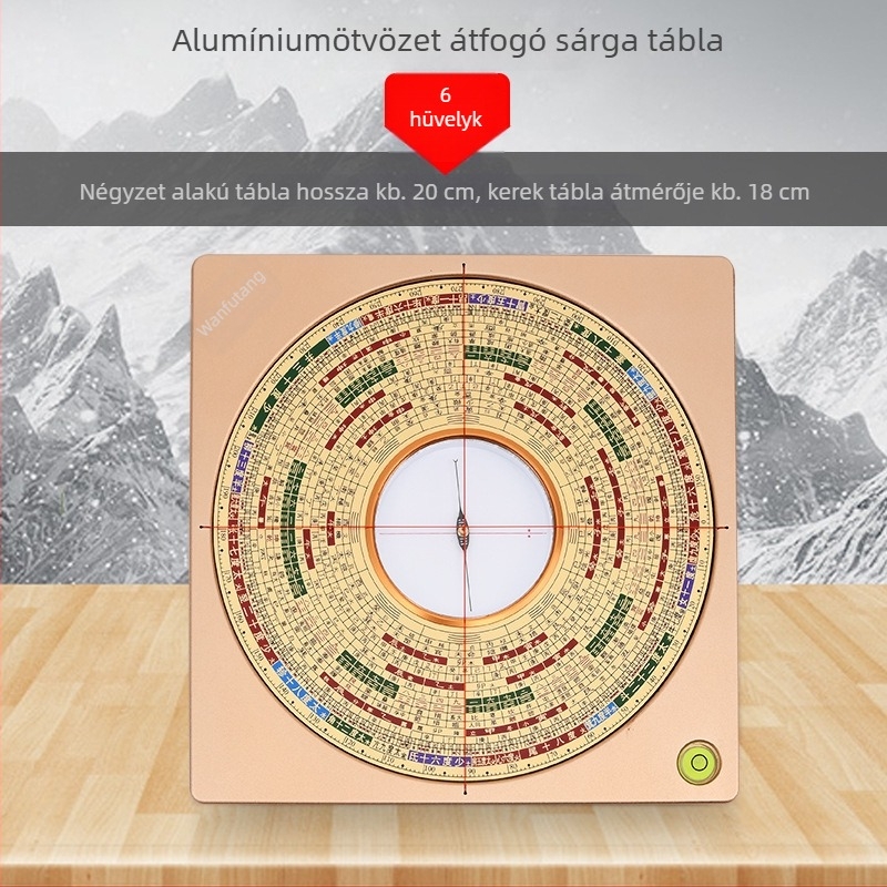 Wanfutang agat réz Tianchi 6.8 nagy pontosságú iránytű, három elemből álló három-az-egyben integrált lemez, tiszta réz