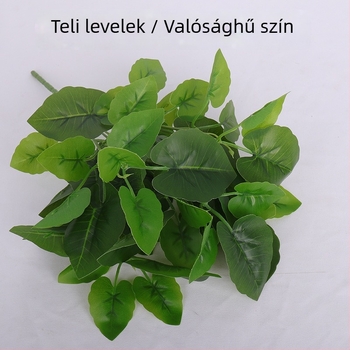 Mesterséges zöld növények csokorban Monstera és pothos levelekkel, falidekorációhoz és tájépítéshez