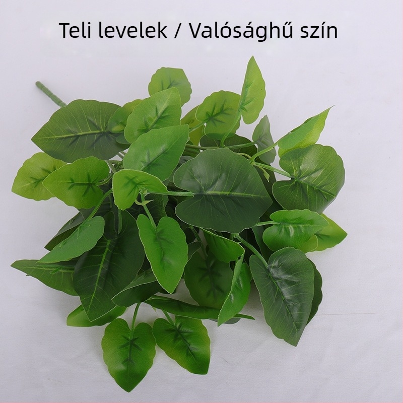 Mesterséges zöld növények csokorban Monstera és pothos levelekkel, falidekorációhoz és tájépítéshez