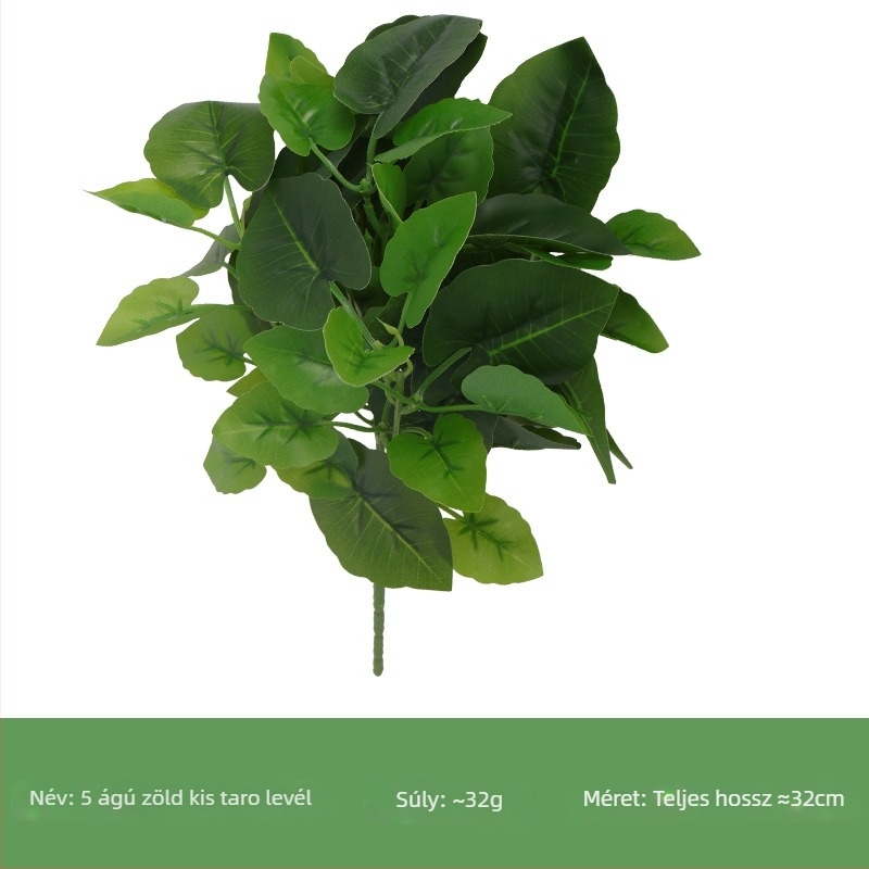 Mesterséges zöld növények csokorban Monstera és pothos levelekkel, falidekorációhoz és tájépítéshez