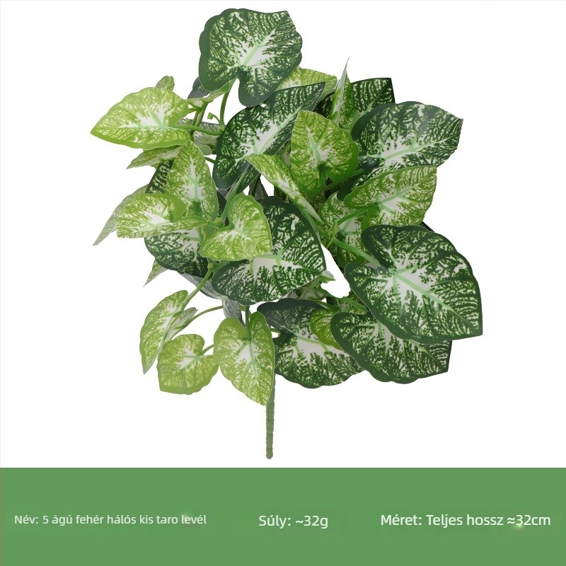 Mesterséges zöld növények csokorban Monstera és pothos levelekkel, falidekorációhoz és tájépítéshez